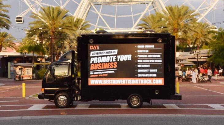 Promote your business on a digital advertising truck