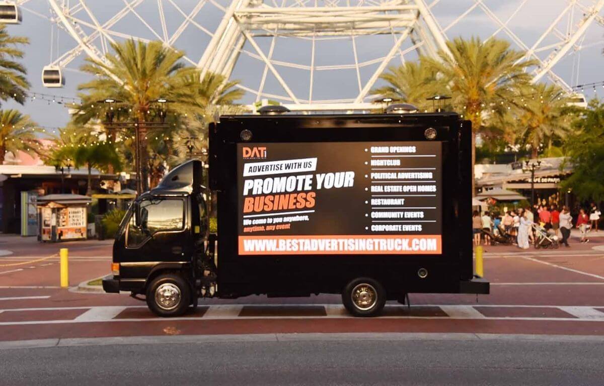 Promote your business on a digital advertising truck